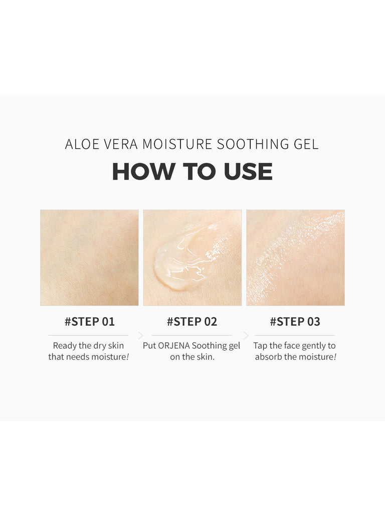 ORJENA ALOE 100% SOOTHING GEL 300ML| Aloe Gel for Intense Moisturisation | Korean Skincare |