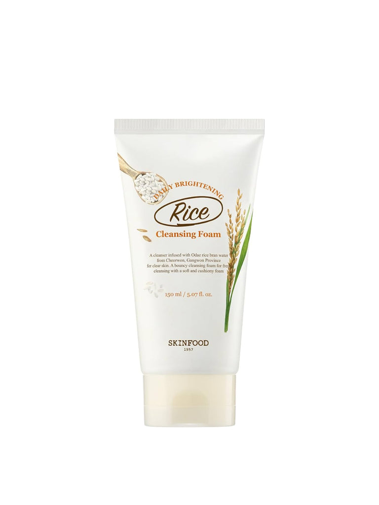SKINFOOD Rice Daily Brightening Cleansing Foam : Removes impurities and cleanses(150ml)