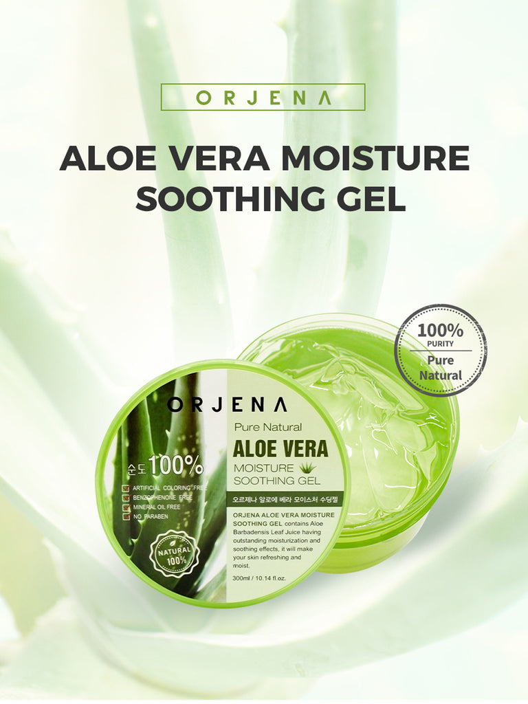 ORJENA ALOE 100% SOOTHING GEL 300ML| Aloe Gel for Intense Moisturisation | Korean Skincare |