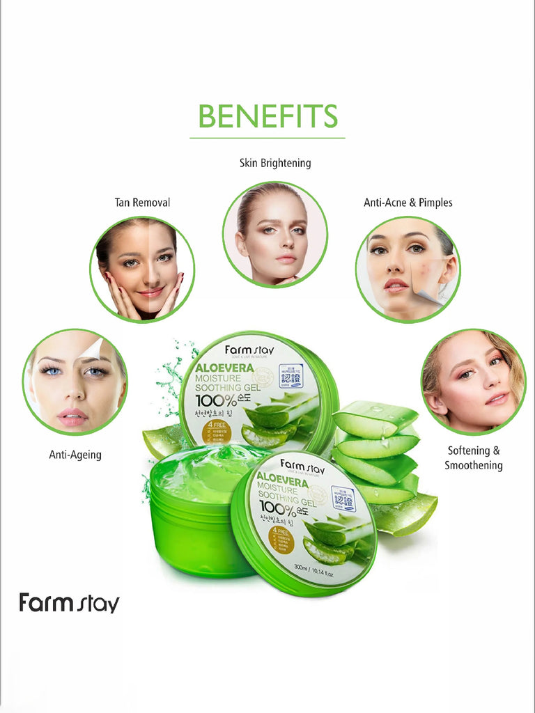FARMSTAY Moisture Soothing gel Aloevera 300 ml