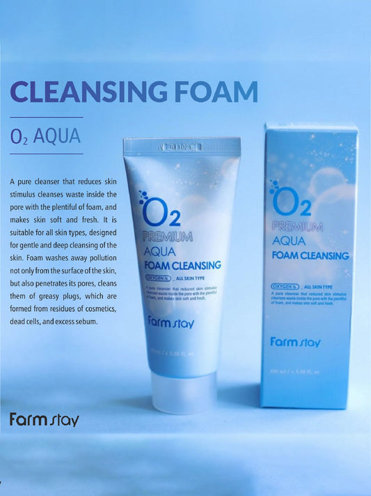 FARMSTAY O2 Premium Aqua Foam Cleansing 100 ml