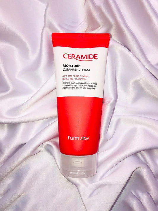 FARMSTAY CERAMIDE MOISTURE CLEANSING FOAM 180 ML