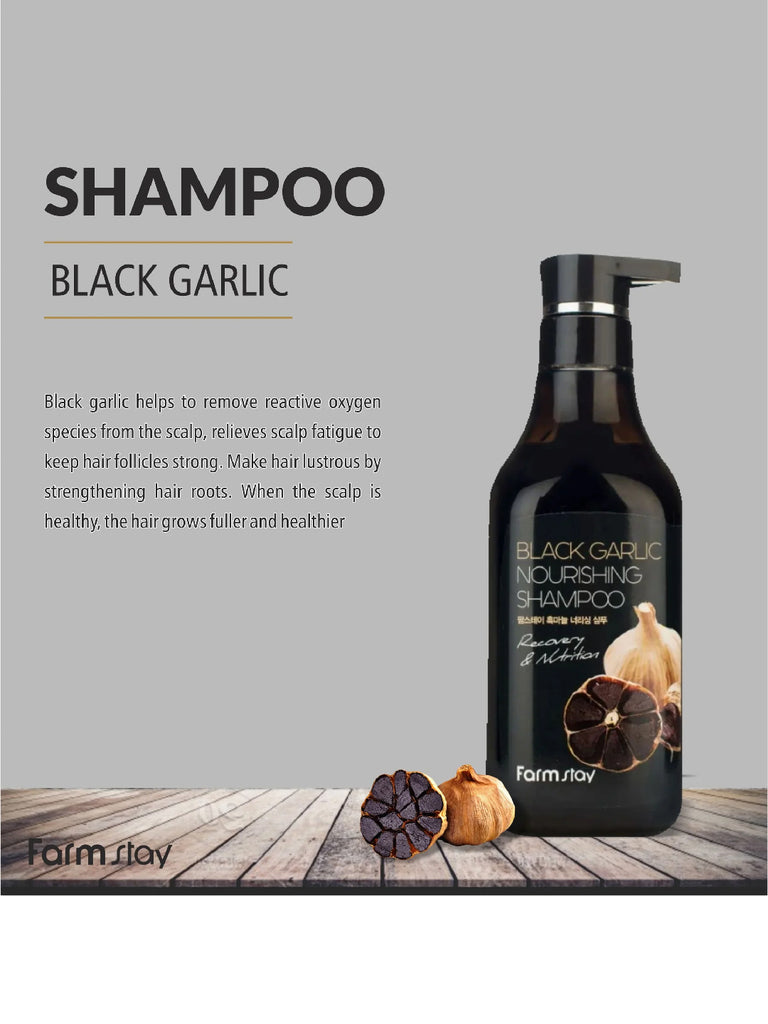FARMSTAY Black Garlic Nourishing Shampoo 530 ml
