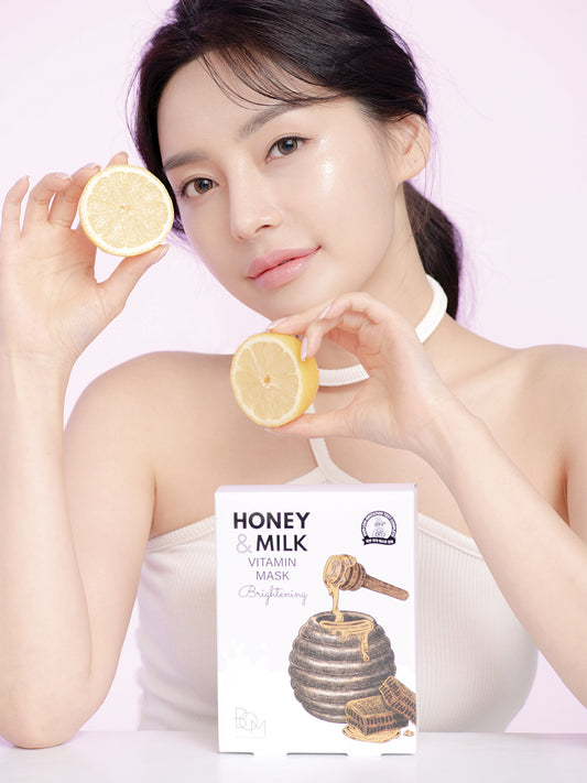 B.O.M HONEY AND MILK VITAMIN MASK - brightening