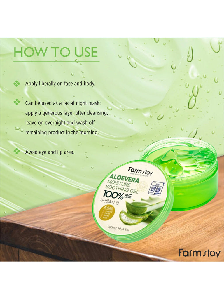 FARMSTAY Moisture Soothing gel Aloevera 300 ml