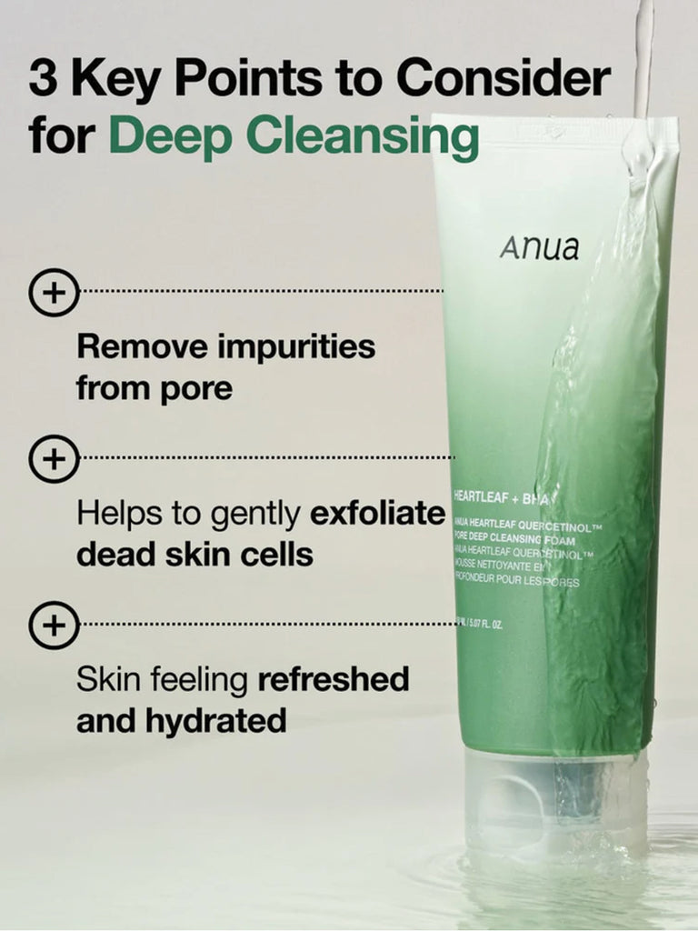 Anua Heartleaf Quercetinol Pore Deep cleansing Foam 150 ml