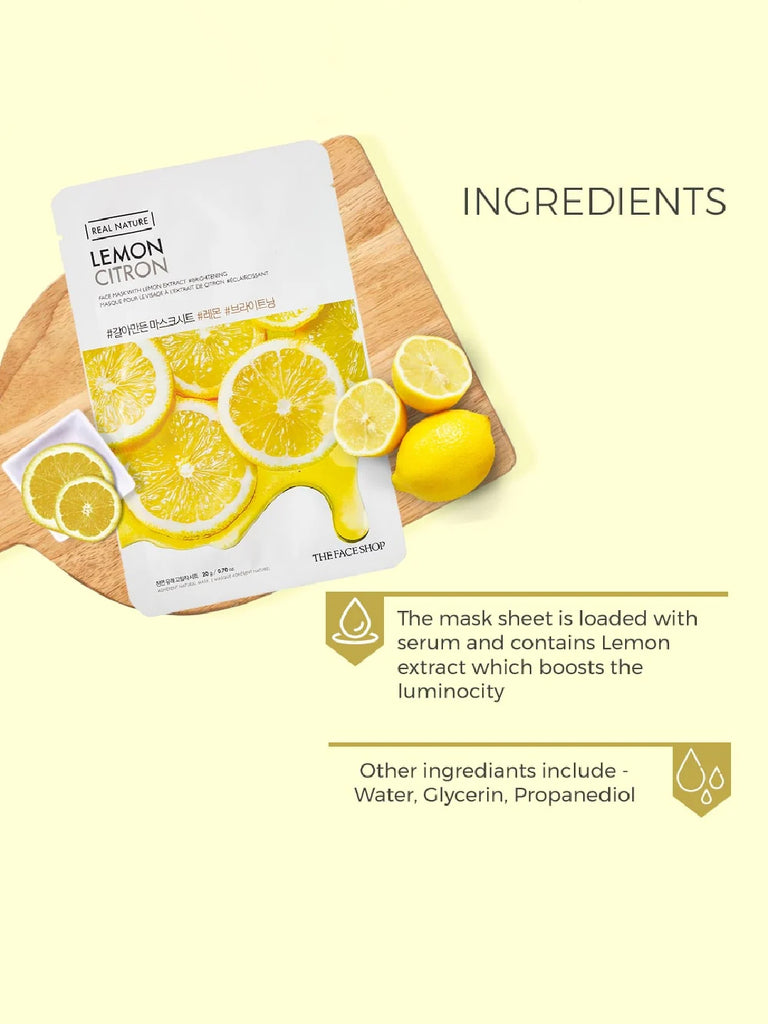 The Face Shop Real Nature Lemon Masksheet