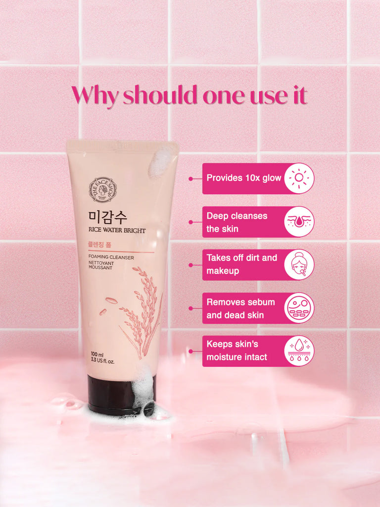 The Face Shop Rice Water Bright Foaming Cleanser 50ml