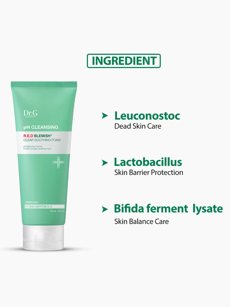 Dr.G pH CLEANSING RED BLEMISH CLEAR SOOTHING FOAM 150ml