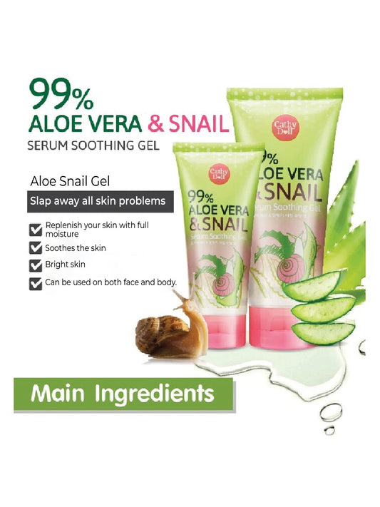 CATHY DOLL 99% ALOEVERA & SNAIL SERUM SOOTHING GEL 175GM