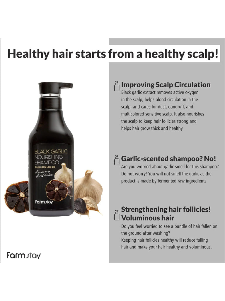 FARMSTAY Black Garlic Nourishing Shampoo 530 ml