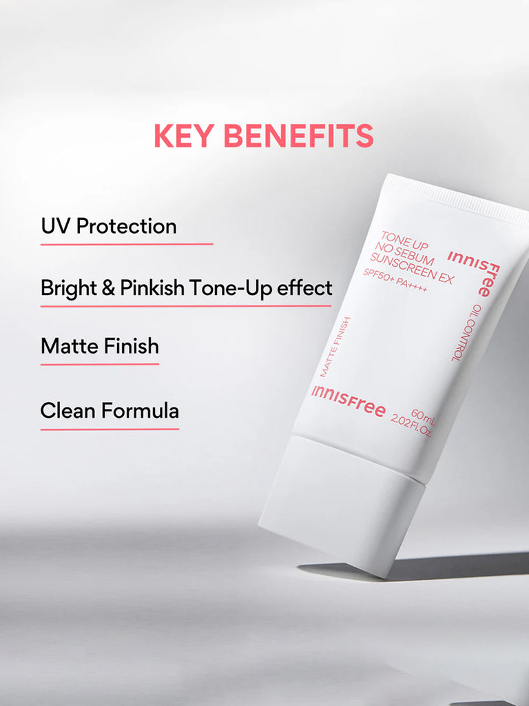 Innisfree tone up no sebum sunscreen - 60 ml