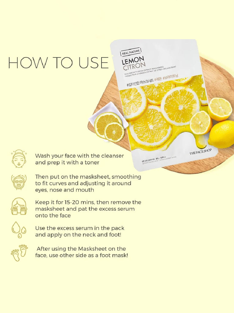 The Face Shop Real Nature Lemon Masksheet