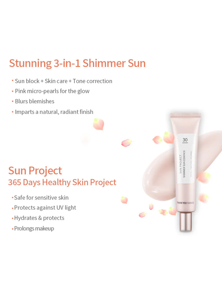 Thank you farmer Sun Project Shimmer Sun Essence SPF30 PA++
