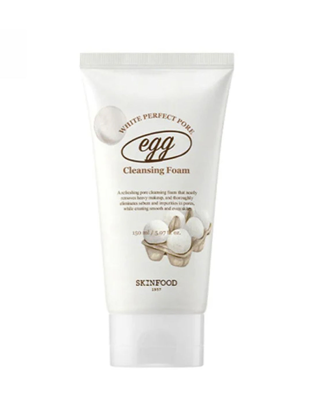 SKINFOOD Egg White Perfect Pore Cleansing Foam (150ml) : Removes impurities and excessive oils