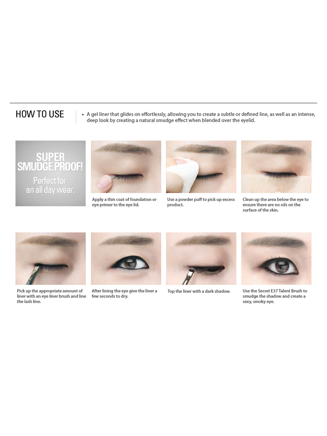 Smudge Proof Catwalk Gel Liner - Black by MustaeV