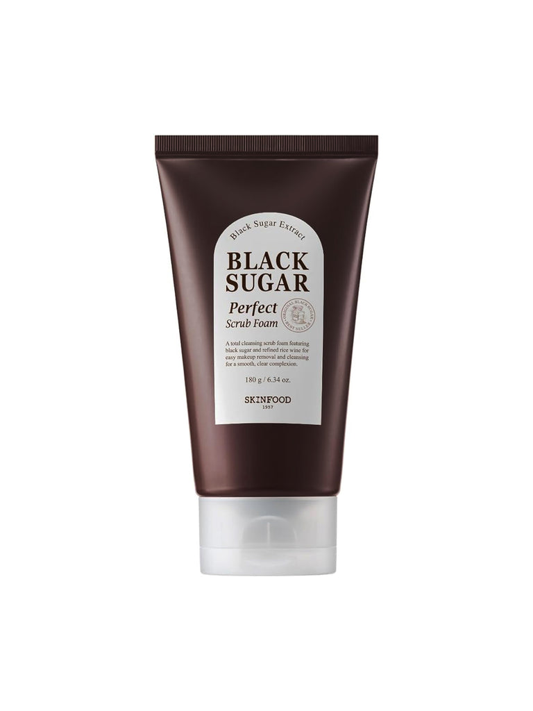 SKINFOOD Black Sugar Perfect Scrub Foam for Men's & Women's : Remove dead skin cells and impurities of Skin (180 g)