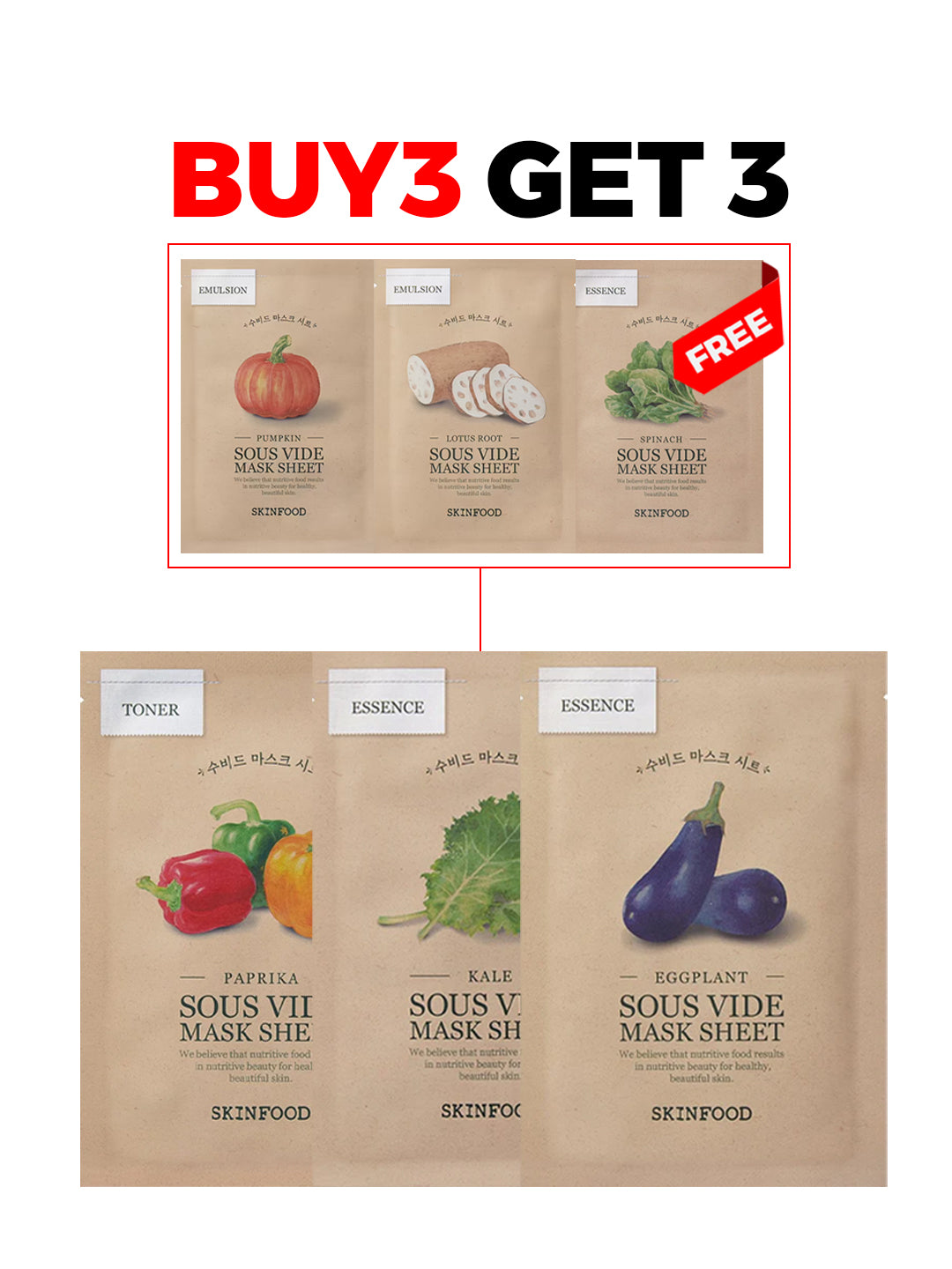 Masksheet Combo 6 (Buy 3 Get 3)