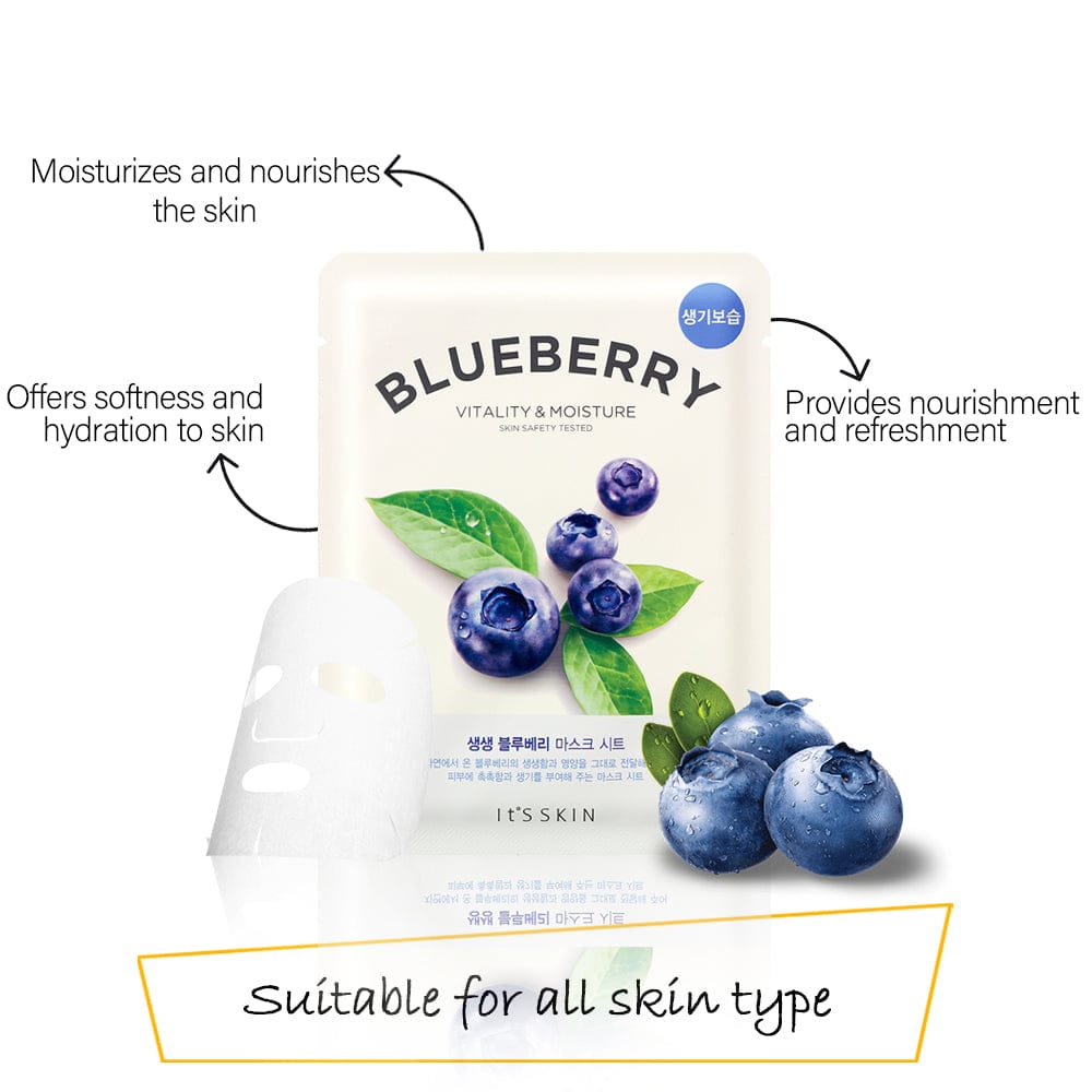 Benefits of It's Skin The Fresh Mask Sheet -Blueberry