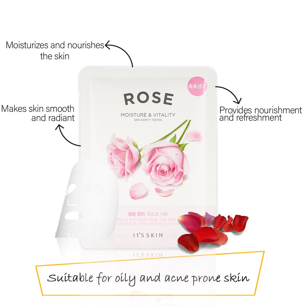 Benefits of It's Skin The Fresh Mask Sheet-Rose