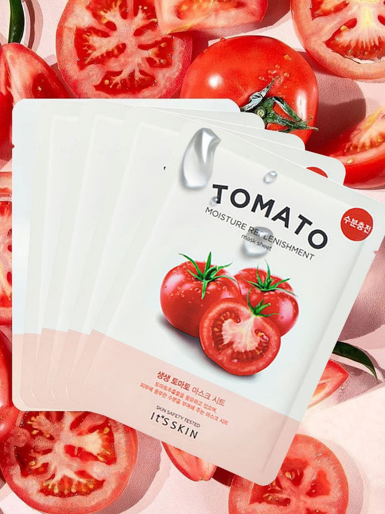 It's Skin The Fresh Tomato Mask Sheet for Face- Set Of 5 For Sensitive Skin Unisex (20ml Each)
