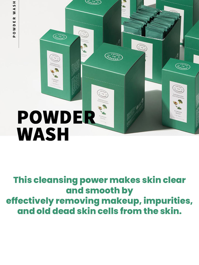 JUICE TO CLEANSE Powder Wash For Sensitive skin Unisex (30 Packet 1.2g each)