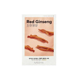 MISSHA Airy Fit Sheet Mask (Red Ginseng) For Nourishing With Essential Nutrition Unisex (19g Each Pack)