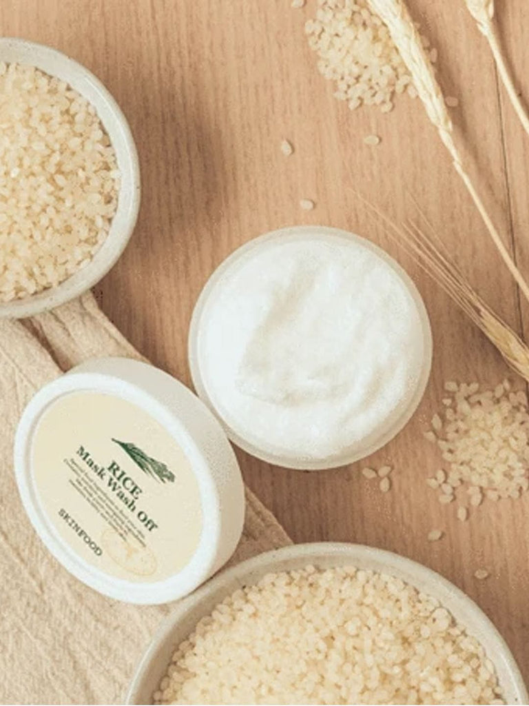 SKINFOOD Rice Mask Wash Off for Brightening and Softening Skin- Unisex (100 g)