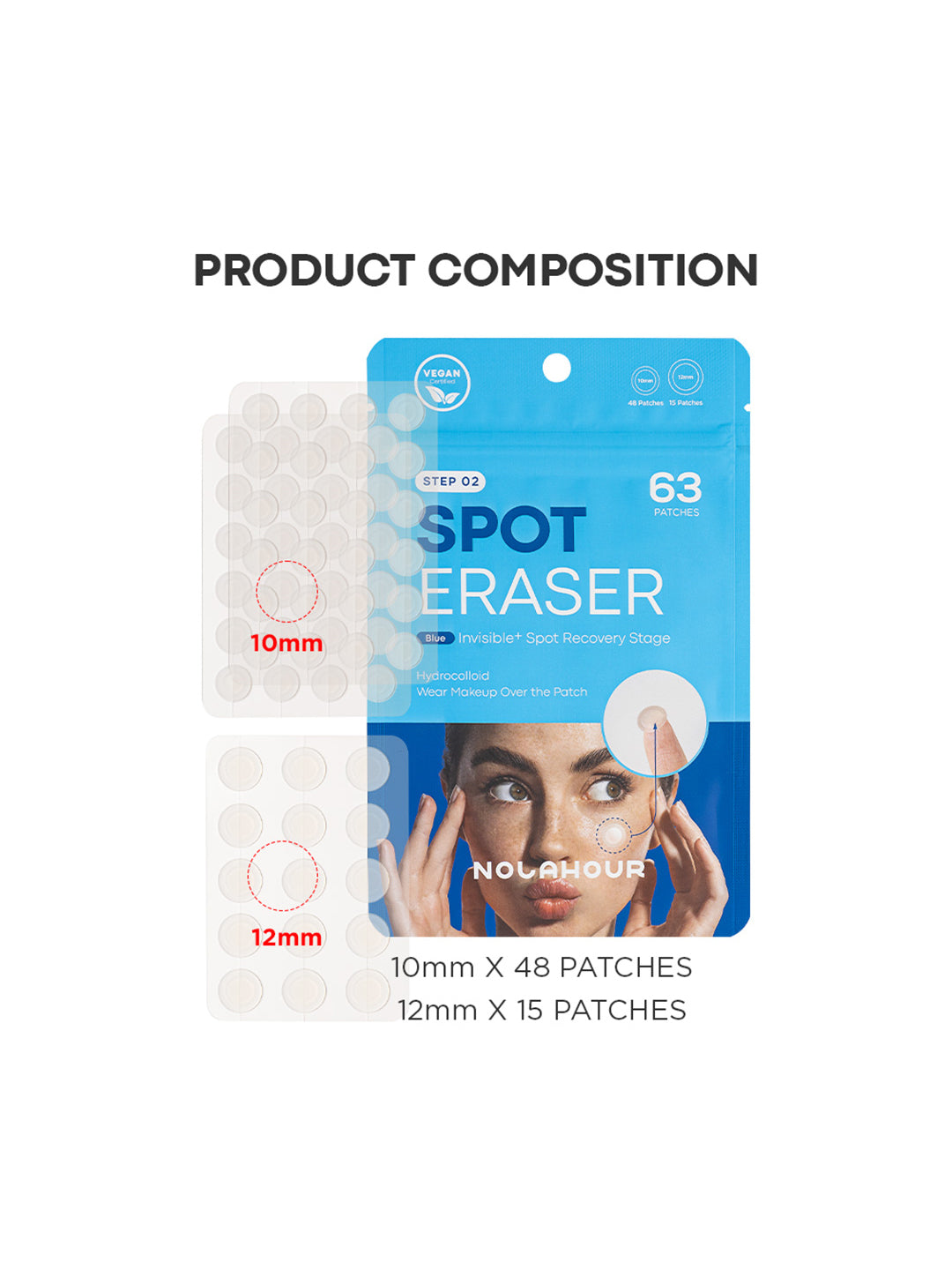 NOLAHOUR Spot Eraser Blue (Acne Patch) 63 Patches