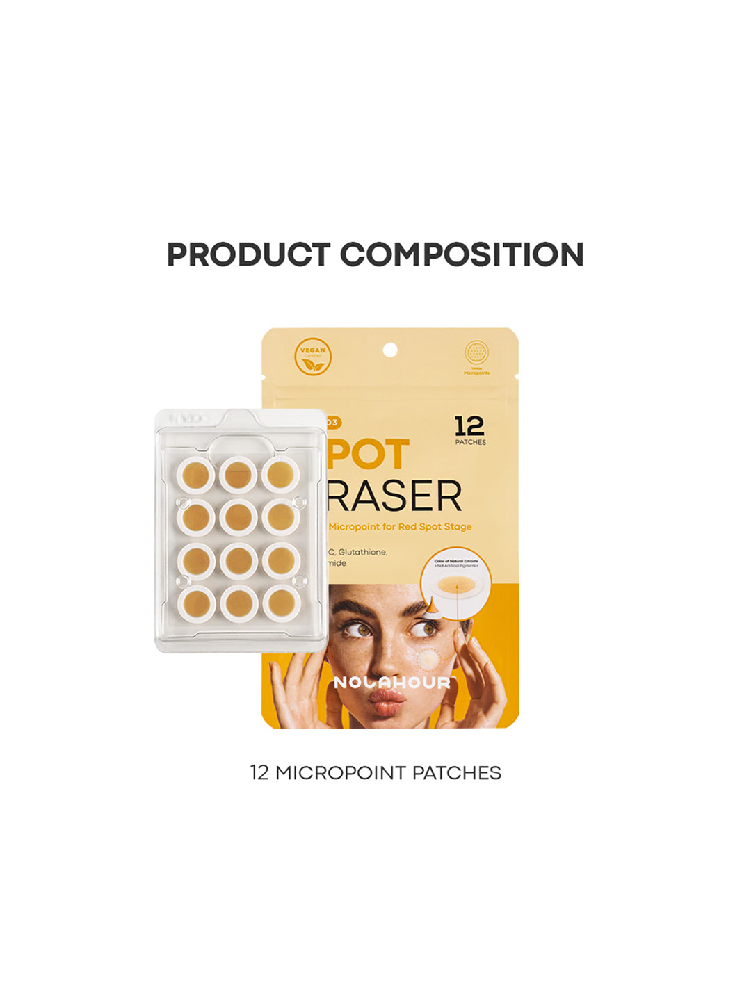 NOLAHOUR Spot Eraser Orange (Microneedle Acne Patch) 12 Patches
