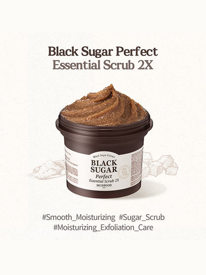 SKINFOOD Black Sugar Perfect Essential Scrub 2X : All Skin Types (100gm)