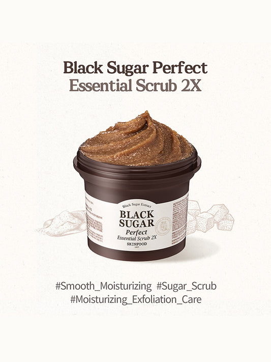 SKINFOOD Black Sugar Perfect Essential Scrub 2X : All Skin Types (100gm)