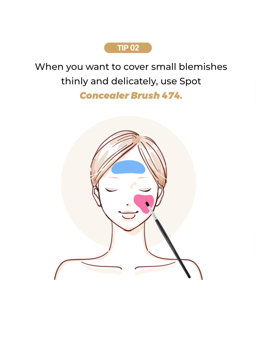 Studio 17 Spot concealer brush 474