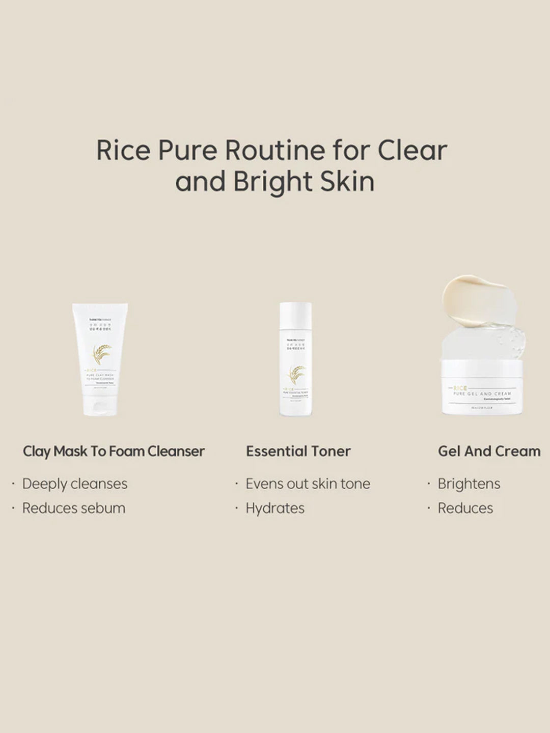 Thank You Farmer Rice Pure Clay Mask To Foam Cleanser