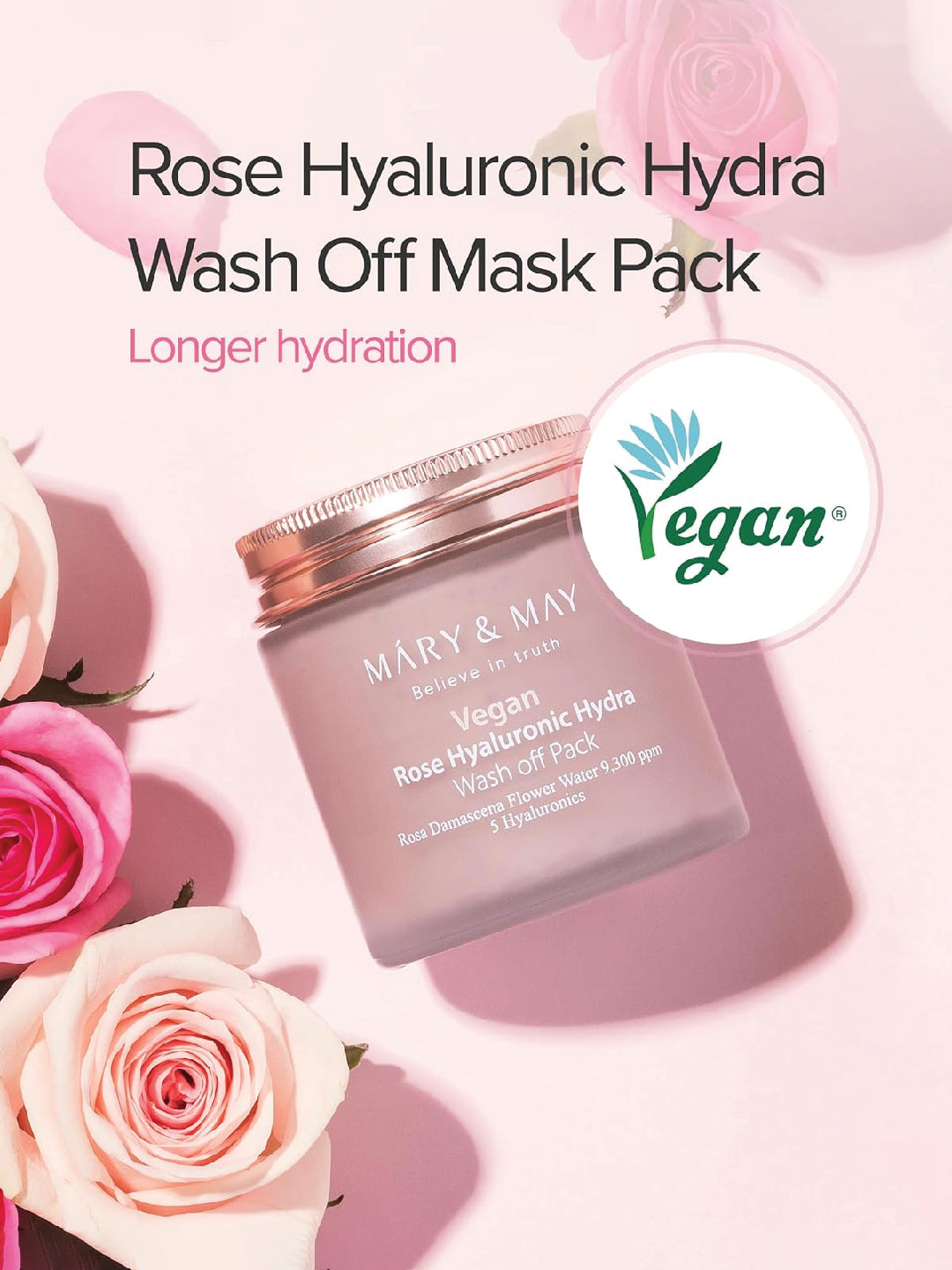 Mary&May Rose Hyaluronic Hydra Wash off Pack 125g
