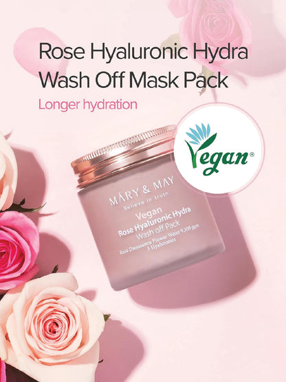 Mary&May Rose Hyaluronic Hydra Wash off Pack 125g