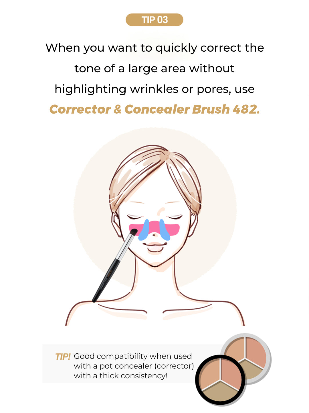 Studio 17 Spot concealer brush 474