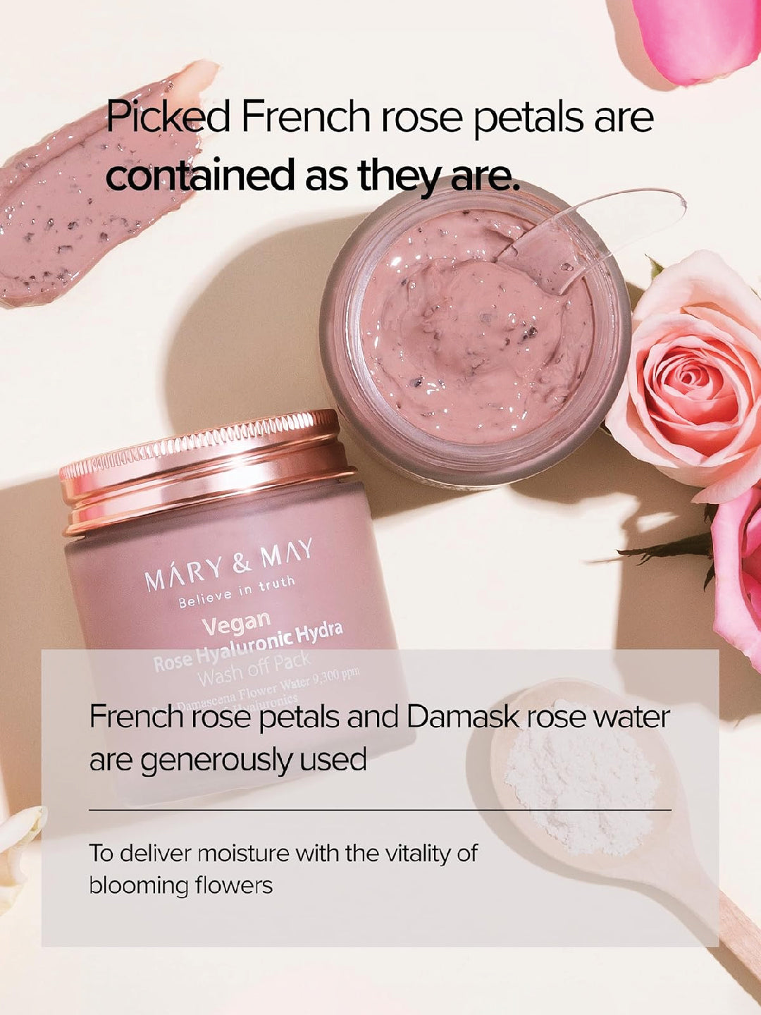 Mary&May Rose Hyaluronic Hydra Wash off Pack 125g