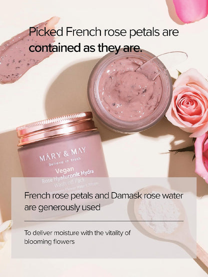Mary&May Rose Hyaluronic Hydra Wash off Pack 125g