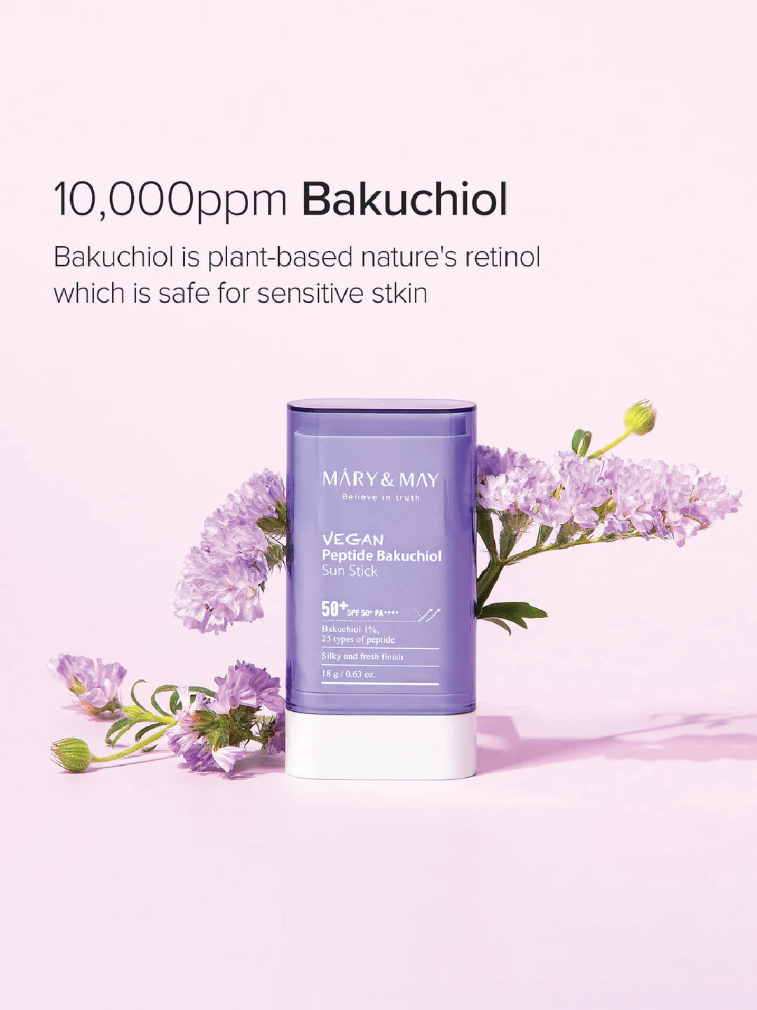 Mary&May Vegan Peptide Bakuchiol Sun Stick SPF50+