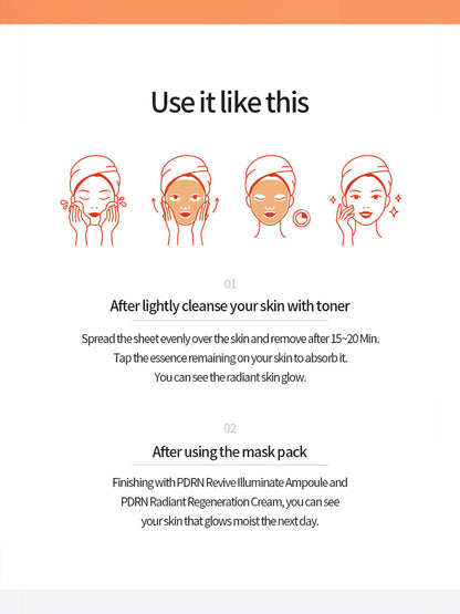 WHA'YUNSUL PDRN Rejuvenating Glow Mask pack