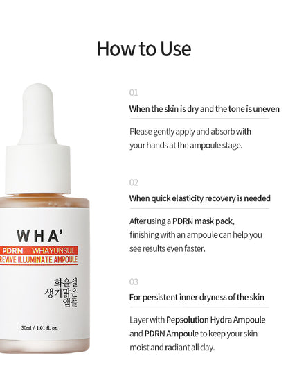 WHA'YUNSUL PDRN Revive Illuminate Ampoule 30 ml