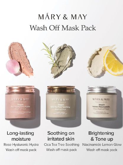 Mary&May Rose Hyaluronic Hydra Wash off Pack 125g