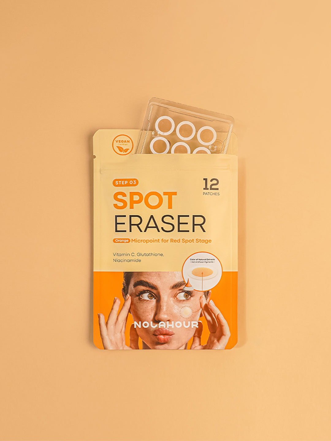 NOLAHOUR Spot Eraser Orange (Microneedle Acne Patch) 12 Patches