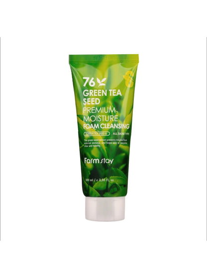 FARMSTAY Green Tea Seed Premium Moisture Foam Cleansing 100 ml