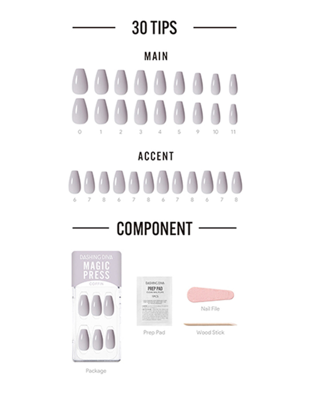 DASHING DIVA MAGICPRESS Tinted Grey