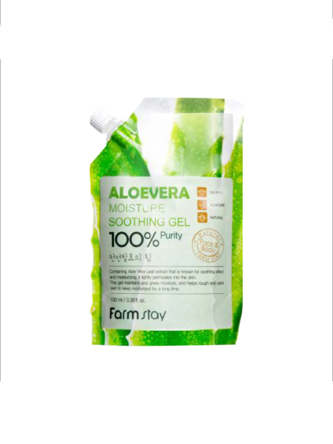 FARMSTAY MOISTURE SOOTHING GEL ALOEVERA (POUCH) 100 ml