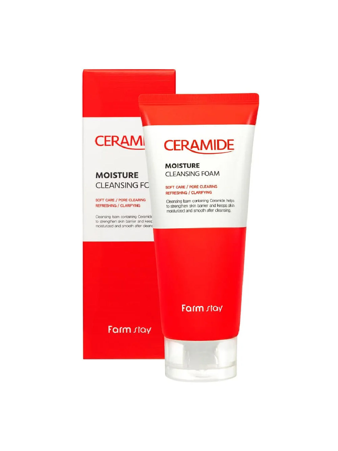 FARMSTAY CERAMIDE MOISTURE CLEANSING FOAM 180 ML