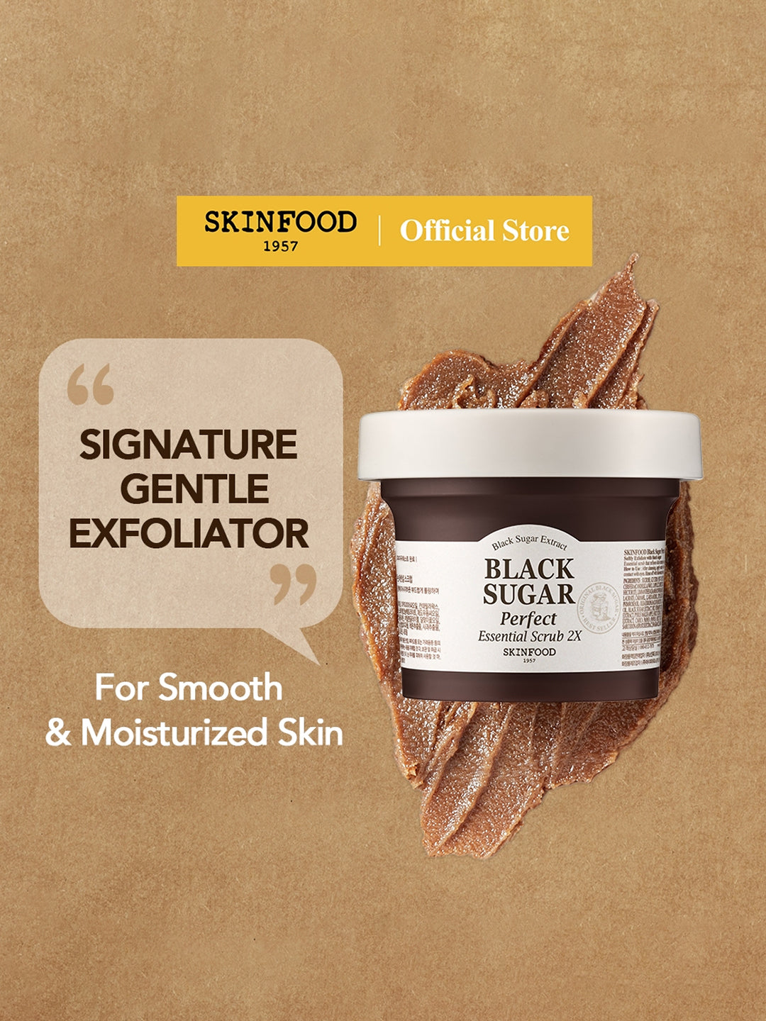 SKINFOOD Black Sugar Perfect Essential Scrub 2X : All Skin Types (100gm)