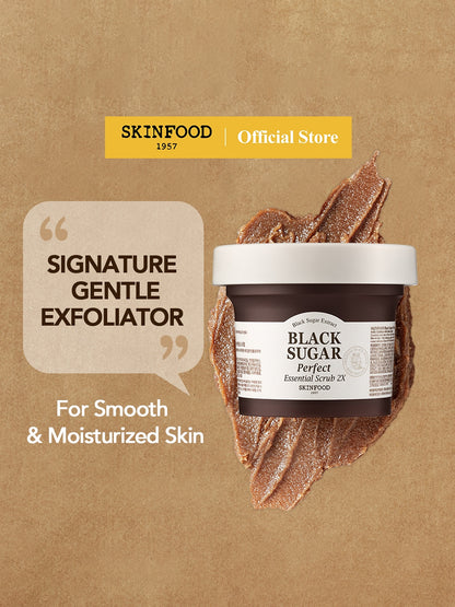 SKINFOOD Black Sugar Perfect Essential Scrub 2X : All Skin Types (100gm)